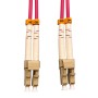 LC to LC Fibre Patch Cables OM4 Multimode Duplex Violet