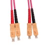 SC to SC Fibre Patch Cables OM4 Multimode Duplex Violet