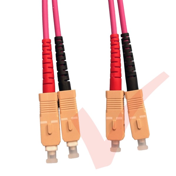 SC to SC Fibre Patch Cables OM4 Multimode Duplex Violet