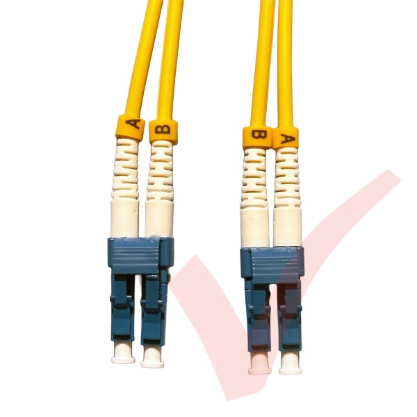*SHORT BOOT* LC to LC Fibre Patch Cables OS2 Singlemode Yellow