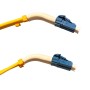 *ANGLED BOOT* LC to LC Fibre Patch Cables OS2 Singlemode Yellow
