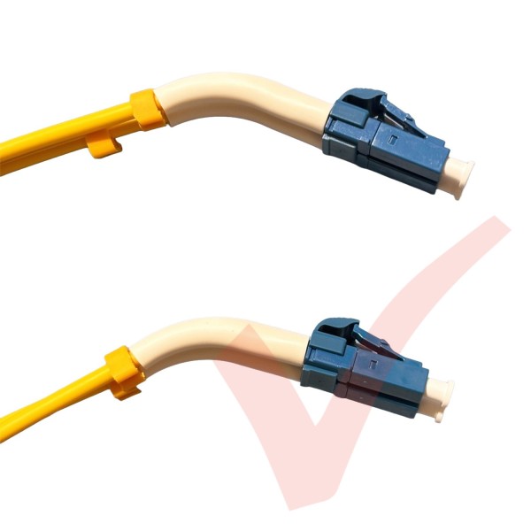 *ANGLED BOOT* LC to LC Fibre Patch Cables OS2 Singlemode Yellow