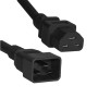 C20 to C21 High Grade SJT 16A Power Cables Black