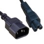 C5 Clover Leaf  to C14 High Grade H05VV-F Power Cable Black