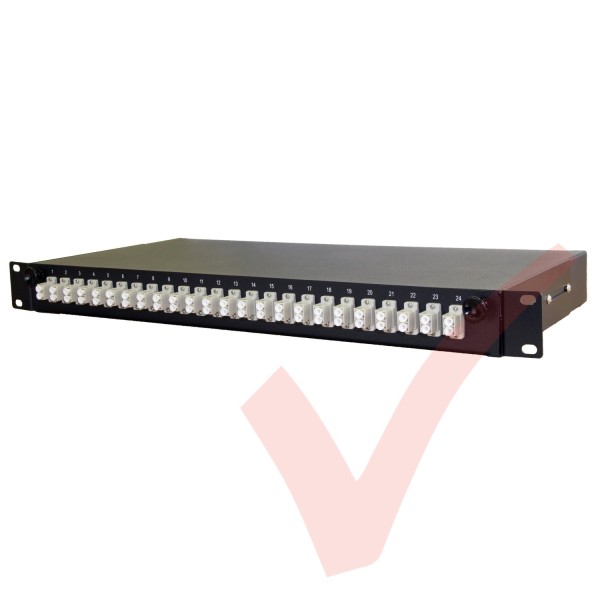LC Multimode Fibre Sliding Patch Panel With 24 Duplex Adaptors