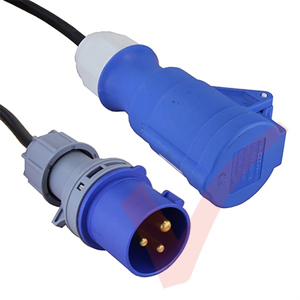 16Amp Commando Male  to Commando Female Extension Power Cable