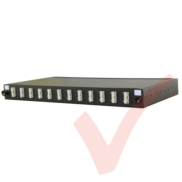 SC Multimode Fibre Sliding Patch Panel With 12 Duplex Adaptors