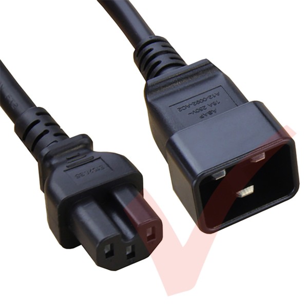 C15 to C20 High Grade 10A Power Cables Black