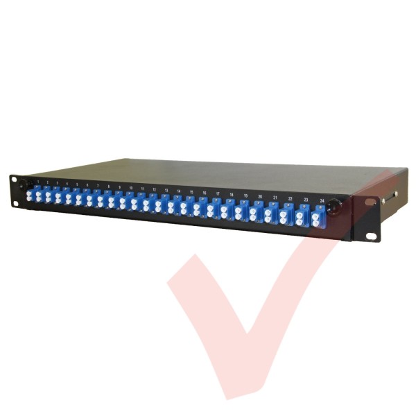 LC Singlemode Fibre Sliding Patch Panel With 24 Duplex Adaptors