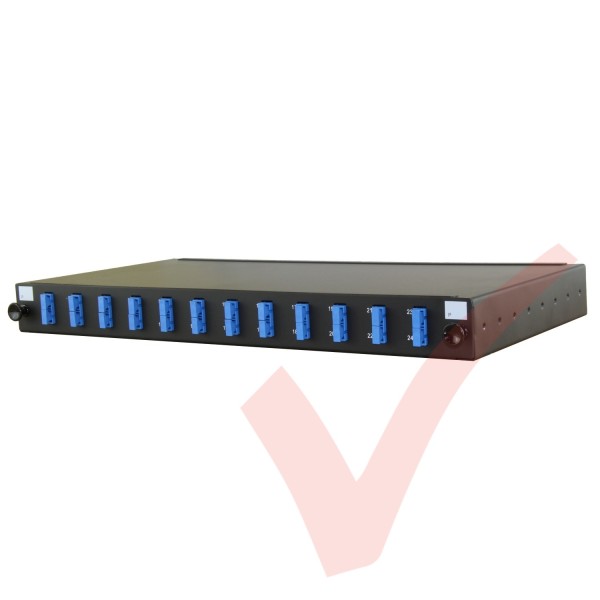 SC Singlemode Fibre Sliding Patch Panel With 12 Duplex Adaptors