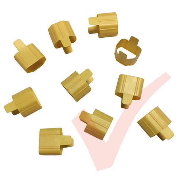 10 Pack - IEC C13  Power Cord Contact Retention Sleeve for (connect to C14 Inlet) Yellow