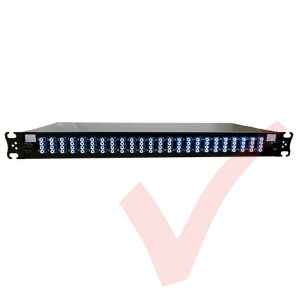 1U LC Duplex Sliding Patch Panel Loaded With 48 LC Duplex Singlemode Adaptors
