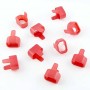 10 Pack - Power Cord Secure Tension Sleeve for IEC C14 in Red