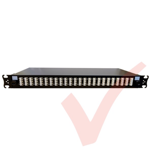 1U LC Duplex Sliding Patch Panel Loaded With 48 LC Duplex Multimode Adaptors