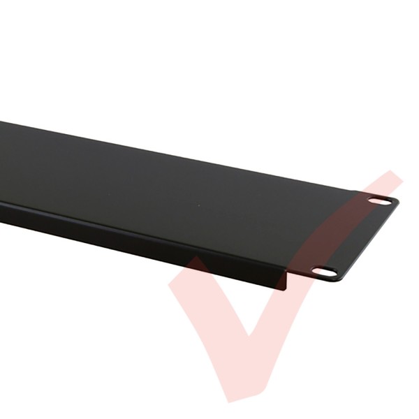 Black 2U Blanking Panel 19" Metal