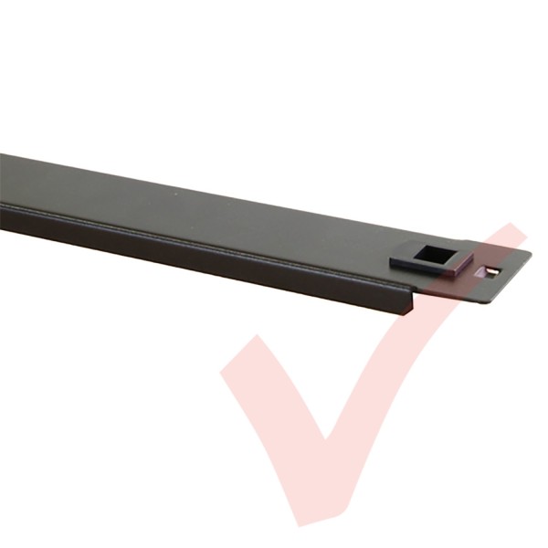 Black 1U Tool Less Blanking Panel 19" Metal