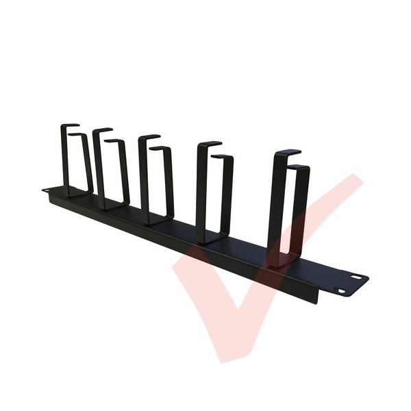1U 5 Ring Cable Tidy 100mm Rings Management Metal Bar
