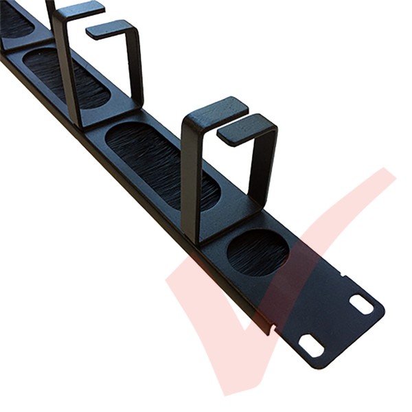 1U 4 Ring Brush Strip Panel Management Bar