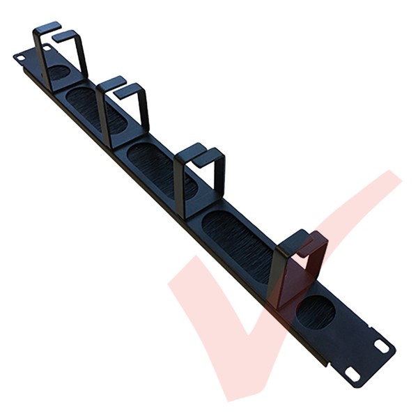 1U 4 Ring Brush Strip Panel Management Bar