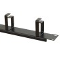 Black 1U 4 Ring Cable Tidy (66mm Rings) Management Bar