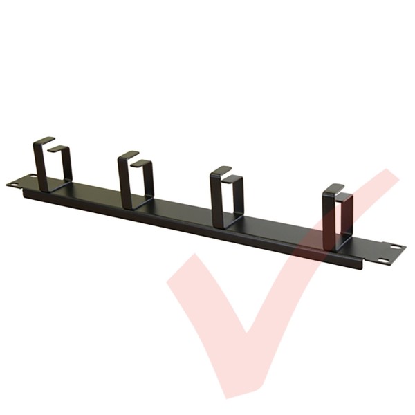 1U 4 Ring Cable Management Bar 66mm Rings - Patchsave Solutions