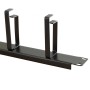 Black 1U 4 Ring Cable Tidy (100mm Rings) Management Bar