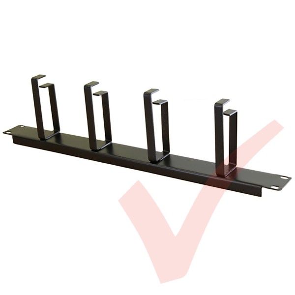 1U 4 Ring Cable Management Bar 100mm Rings - Patchsave Solutions