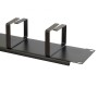 Black 2U 4 Ring Cable Tidy (66mm Rings) Cable Management