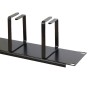 Black 2U 4 Ring Cable Tidy (100mm Rings) Cable Management