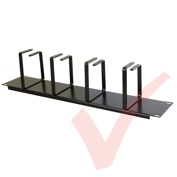 2U 4 Ring Cable Management Bar 100mm Rings - Patchsave Solutions