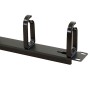 Black 1U 5 Ring Cable Tidy with 5x Plastic Removable Rings