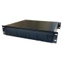 2U 19 inch Cable Pass Through Management Panel - Black