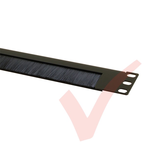 1U Half Open Brush Strip Panel - Patchsave Solutions
