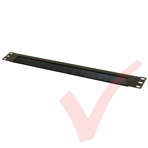 1U Half Open Brush Strip Panel - Patchsave Solutions
