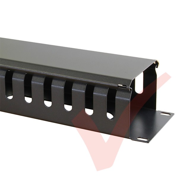 Black 2U Cable Management Dump Panel