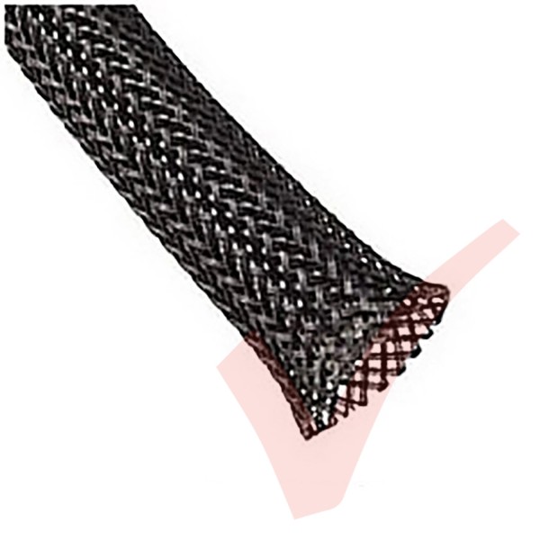 100 Metre Black - Halogen Free Braid Sleeving