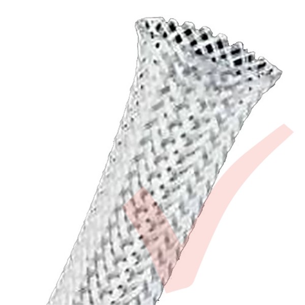 25 Metre White - Halogen Free Braid Sleeving