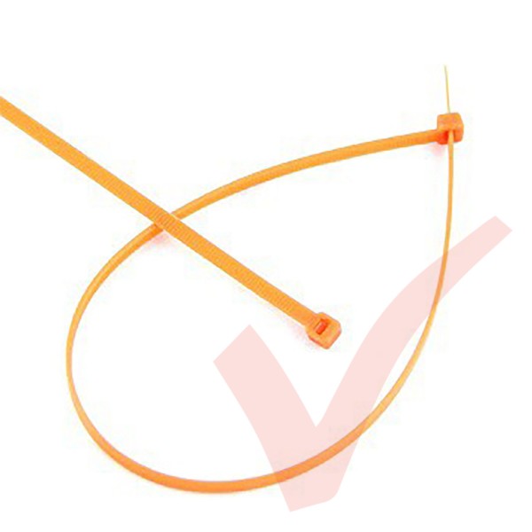 Orange Nylon Cable Ties (100 Pack)