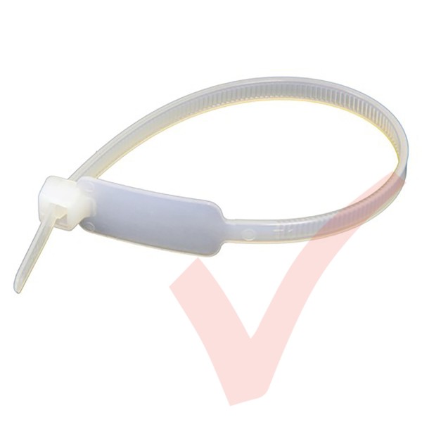 Neutral Marker 4.8 x 190mm Vertical Tag Ties - 100 Pack