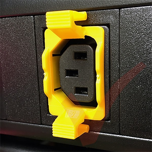 C13 PDU Outlet Lock Yellow - 10 Pack