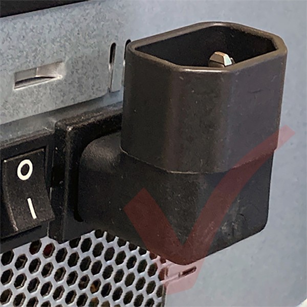 IEC Right Angled C14 Male (Up) to C13 Female Power Adaptor