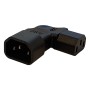 IEC Right Angled C14 Male to C13 Female Power Adaptor