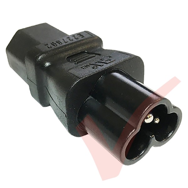 IEC Female (C13) to Clover Leaf (C6) Male Power Adapter