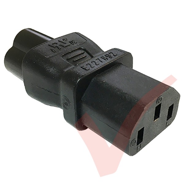 IEC Female (C13) to Clover Leaf (C6) Male Power Adapter
