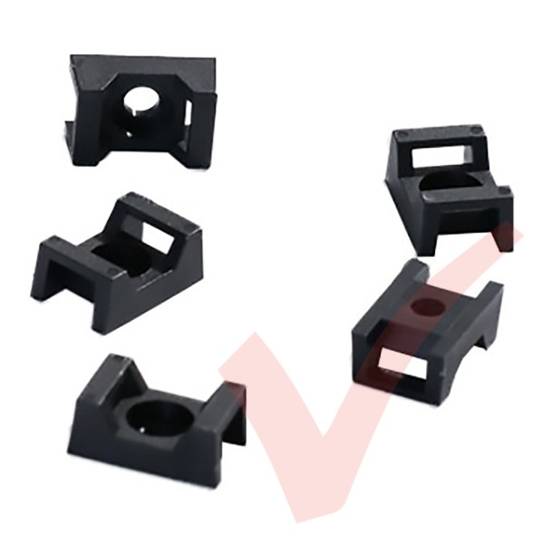 Black Cable Tie Cradle - 100 Pack
