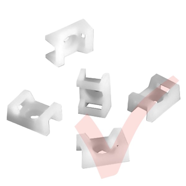 Neutral Cable Tie Cradle - 100 Pack