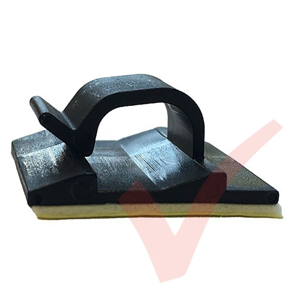 8mm Self Adhesive Cable Clips Black 100 Pack
