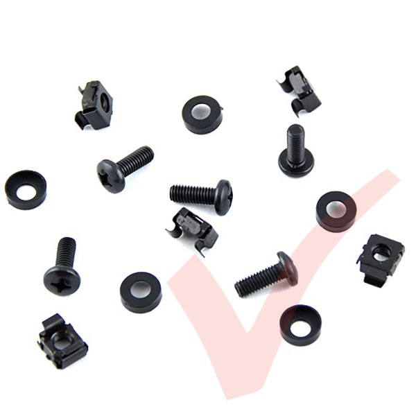 M6 Cage Nuts & Screws (bag of 50) in Black
