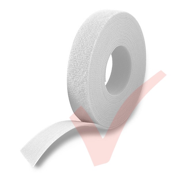 25 Metre White Velcro Reel Hook & Loop