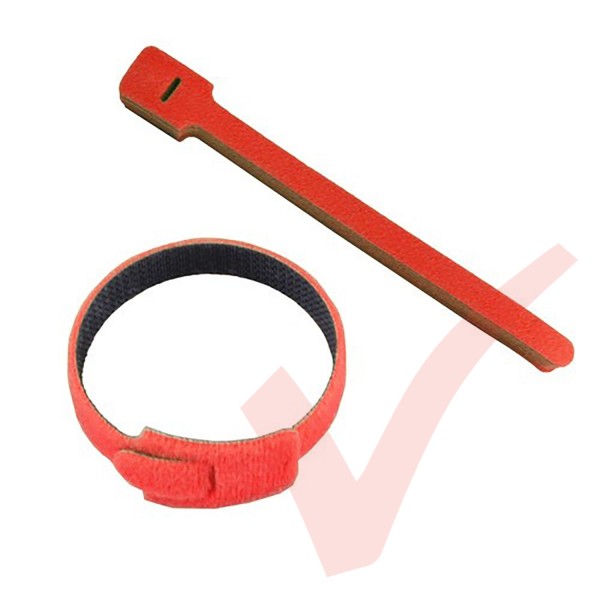 Red Hook & Loop Velcro Cable Ties 20 Pack